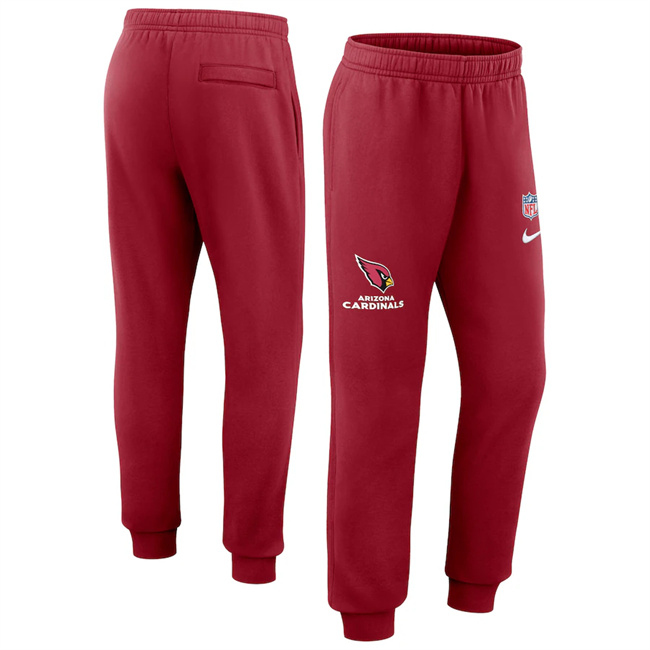 Men's Arizona Cardinals Red Chop Block Fleece Sweatpants 001 - Click Image to Close